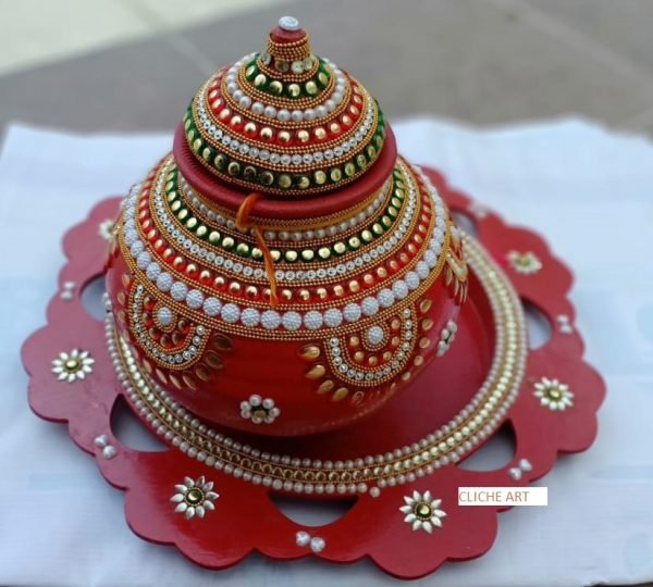 Zupppy Art & Craft Designer Kalash for Wedding, Marriage, and Puja Ceremonies