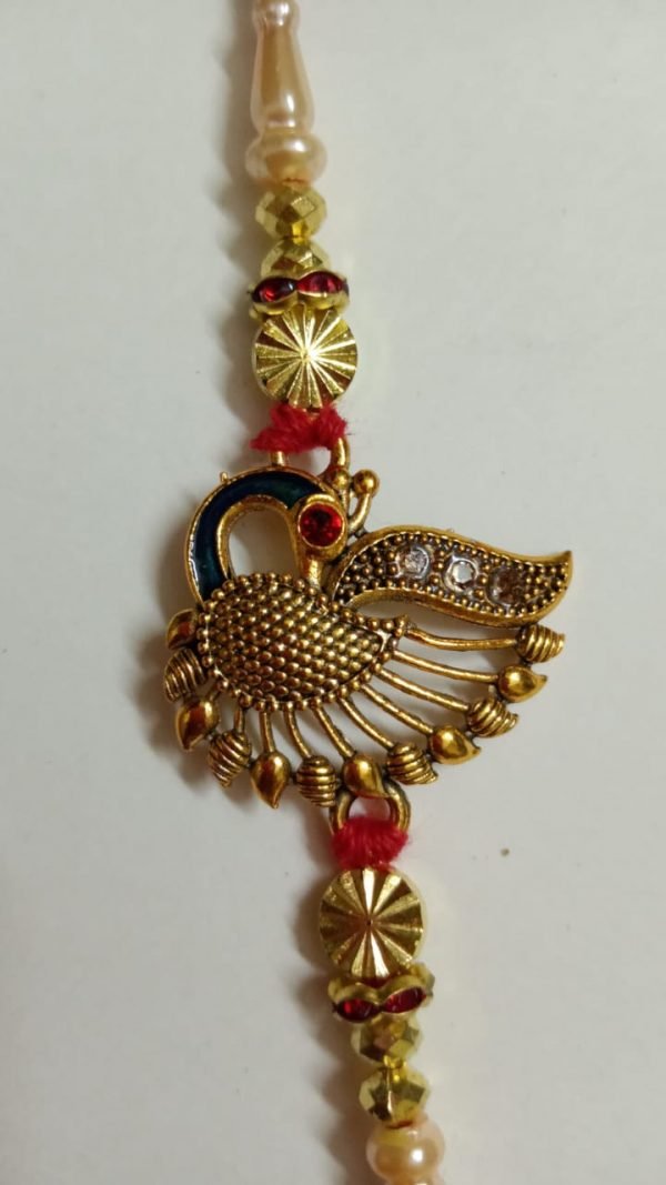 Zupppy Rakhi Elegance Redefined: Designer Peacock Rakhi – A Stylish Token of Love for Raksha Bandhan!