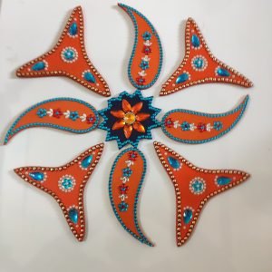 Zupppy Home Decor Hand Crafted Decorative Blocks-Rangoli-Diwali-Navratri