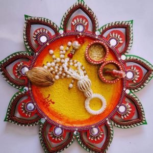 Zupppy Art & Craft Handmade Wooden Pooja Thali | Puja Thali