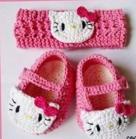 Zupppy Crochet Products Booties with headband