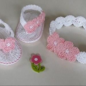 Zupppy Crochet Products Sandals with headband