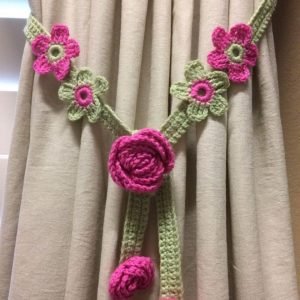 Zupppy Crochet Products Crochet Curtain Tiebacks | Handcrafted Woven Rope Holdbacks for Window Curtains