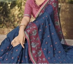 Zupppy Apparel Timeless Elegance: Branded Company Palav’s Catalogue Saree – Best Quality Synthetic Fabric with Heavy Blouse!