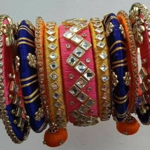 Zupppy Apparel Silk Thread Bangles Set