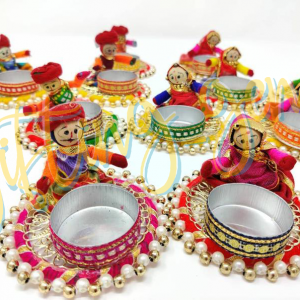 Zupppy Art & Craft Rajasthani Puppet Floating Tealight Holder