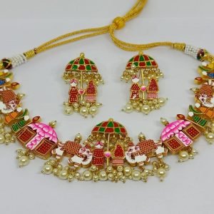Zupppy Jewellery Buy Neckpiece Online | Beautiful Dholi Bharat Neckpiece with Earings