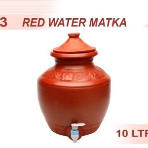 Zupppy Crockery & Utensils Red Water Matka – 10 Ltr Capacity