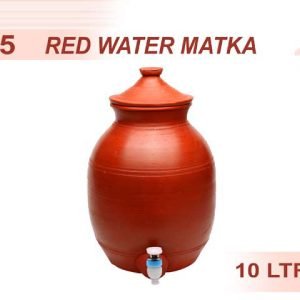 Zupppy Crockery & Utensils Red Water Matka | 10-Liter Terracotta Water Pot | Rustproof Classic Design