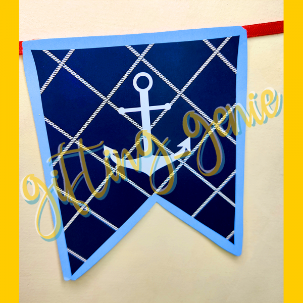 Zupppy Art & Craft Navy Theme Party Banner