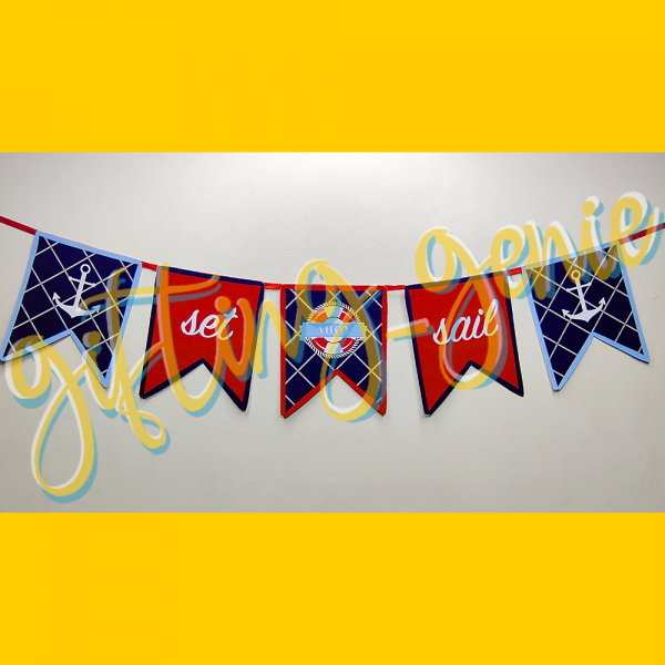 Zupppy Art & Craft Navy Theme Party Banner