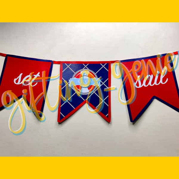 Zupppy Art & Craft Navy Theme Party Banner