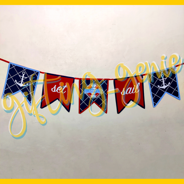 Zupppy Art & Craft Navy Theme Party Banner