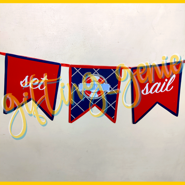 Zupppy Art & Craft Navy Theme Party Banner