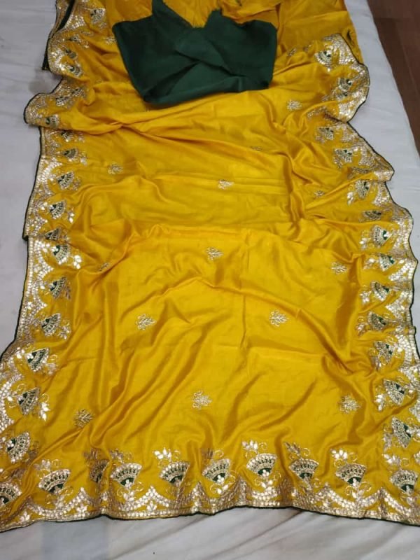 Zupppy Apparel Saree with gotakinari work