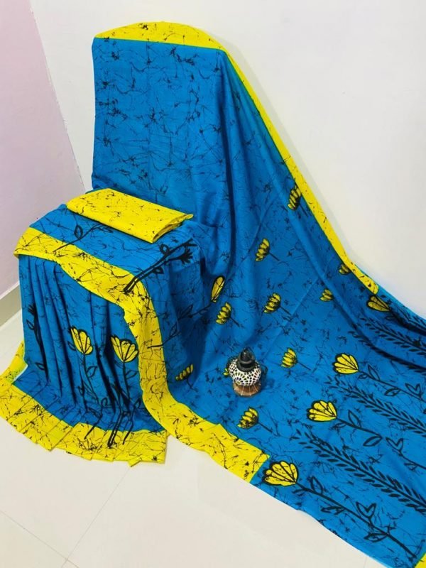 Zupppy Apparel Printed Mul-Mul Saree