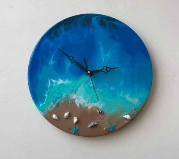 Zupppy Art & Craft Resin Art Watch | Resin Wall Clock | Handmade Wall Clock