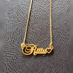 Zupppy Accessories Personalized Gold Plated Name Pendant: Customize Your Style