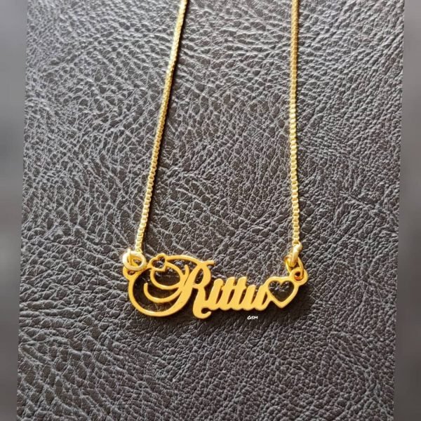 Zupppy Accessories Personalized Gold Plated Name Pendant: Customize Your Style