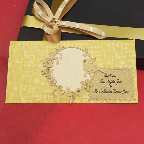 Zupppy Art & Craft Customized Black-Yellow Envelope
