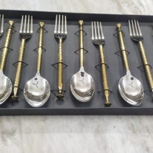 Zupppy Crockery & Utensils Cutlery Set made with glass and steel
