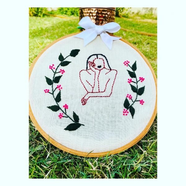 Zupppy wall hanging Girly Hoop Embroidery