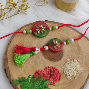 Zupppy Rakhi Exquisite Resin Radiance: Artisan Crafted Decorative Rakhi for a Timeless Bond