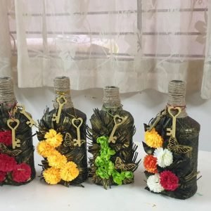 Zupppy Art & Craft Glamour in Glass: Exquisite Decorative Bottles