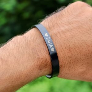 Zupppy Customized Gifts Personalized laser engraved cuff bracelet