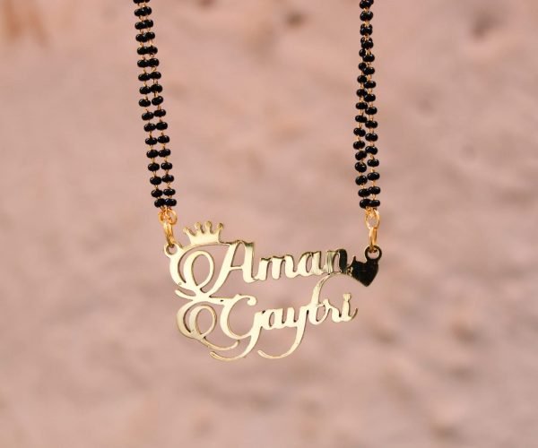 Zupppy Accessories Mangalsutra Chain Double name pendant