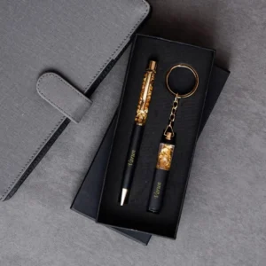 Zupppy Accessories Golden Flakes Pen Keychain Set