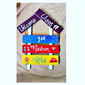 Zupppy Home Decor Wooden nameplate