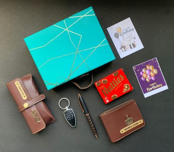 Zupppy Accessories Premium Customizable Gift Hamper for Men & Women – Wallet, Eyewear Case, Pen, Keychain, and Chocolates