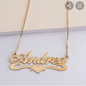 Zupppy Accessories Classic Name Pendant With Heart