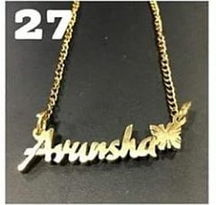 Zupppy Accessories Customized Name Pendant With Butterfly