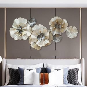 Zupppy Home Decor Timeless Elegance: Beautiful Flower-Shaped Metal Artwork – Meticulously Crafted for Every Wall!