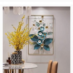 Zupppy Home Decor Blue Beauty: Metal Artwork for Wall Decor – Meticulously Crafted, Strikingly Blue, Contemporary Elegance!