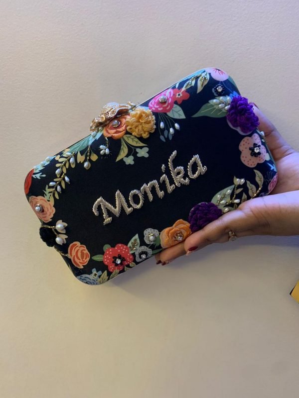 Zupppy Accessories Embroidery Name Clutch