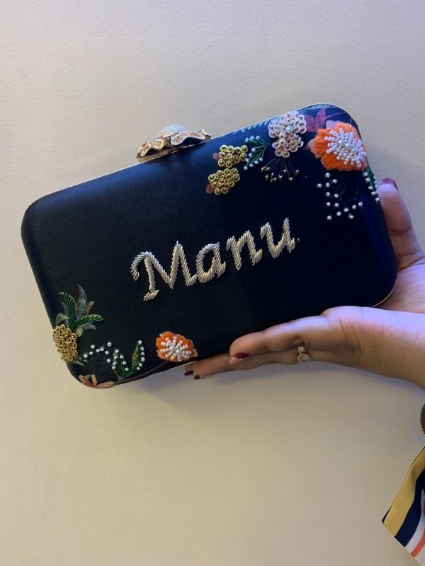 Zupppy Accessories Embroidery Name Clutch
