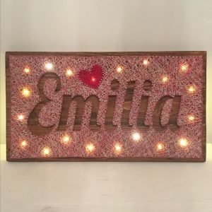 Zupppy Art & Craft Name String Art with led lights