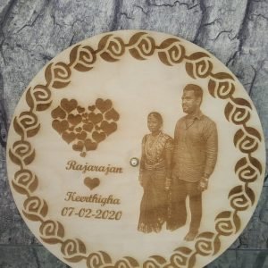 Zupppy Art & Craft Customize wooden engraving clock
