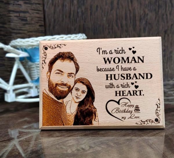 Zupppy Customized Gifts Personalized Engraving Wooden frame