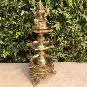 Zupppy Home Decor Brass Made Goddess Laxmi Figure