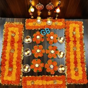 Zupppy Diyas & Candles Artificial mat Diwali combo