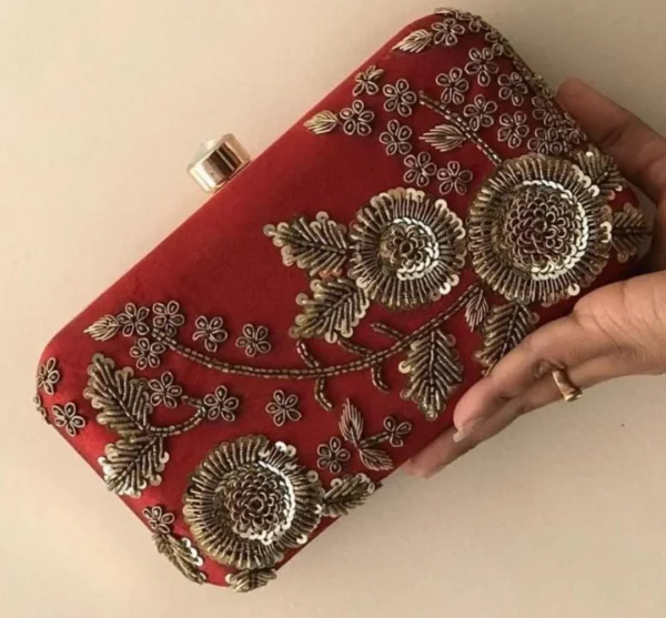 Zupppy Accessories Handcrafted Embroidered Clutches – Exquisite Party and Wedding Bags