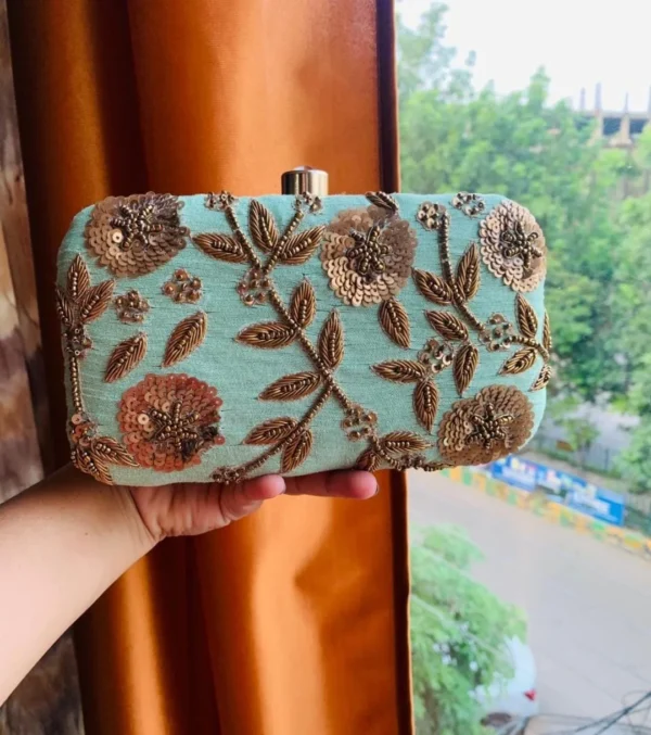 Zupppy Accessories Handcrafted Embroidered Clutches – Exquisite Party and Wedding Bags