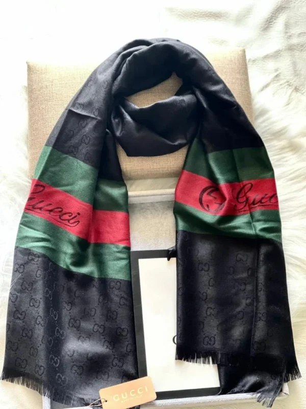 Zupppy Apparel GUCCI GG Luxury Scarf Silk Signature Scarves Shawls – Premium Women Stoles with Iconic GG Pattern