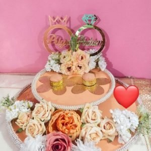 Zupppy Apparel Online Peach Color Ring Tray in India – Handmade Wedding Ring Platter