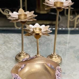 Zupppy Diyas & Candles Combo of 5 pieces Standing lotus