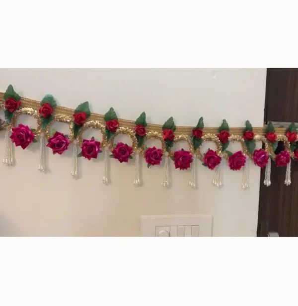 Zupppy Diyas & Candles Entrance rose toran